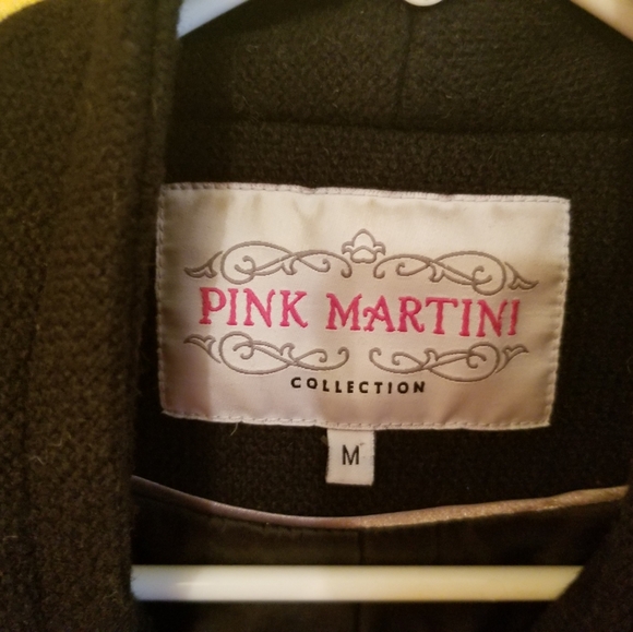 Pink Martini Black Wool Blend Asymmetrical Jacket - Picture 2 of 9